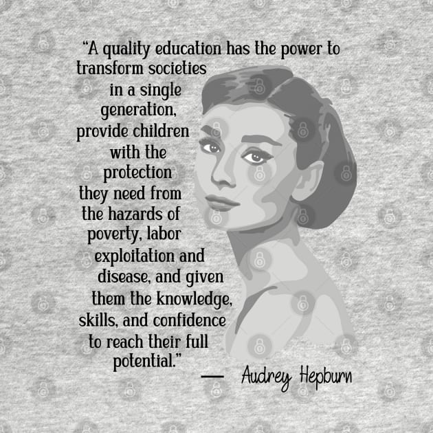 Audrey Hepburn Portrait and Quote by Slightly Unhinged